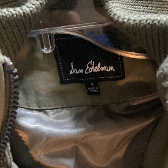 Sam Edelman Women's Olive Green Jacket with Faux Fur Trim - Picture 4 of 7